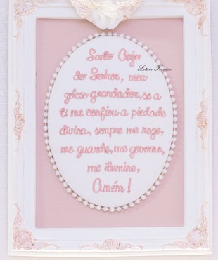 QUADRO SANTO ANJO (LAURA - BORDADO)